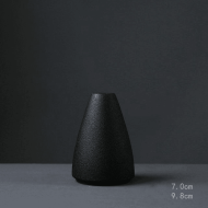 Black as Night Textured Ceramic Vases - Image 5