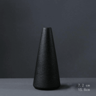 Black as Night Textured Ceramic Vases - Image 13