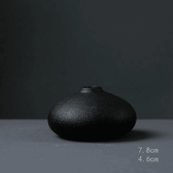 Black as Night Textured Ceramic Vases - Image 11