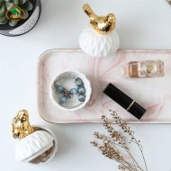 White and Gold Porcelain Jewelry Box - Image 7