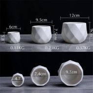 Rounded Diamond Ceramic Succulent Planters - Image 10