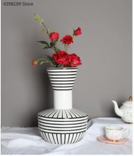 Black And White  Geometric Vases - Image 14