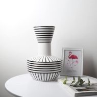 Black And White  Geometric Vases - Image 3