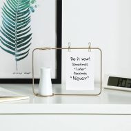 Iron Photo Display Frame with Ceramic Vase and Clips - Image 10