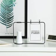 Iron Photo Display Frame with Ceramic Vase and Clips - Image 4