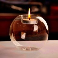 Crystal Ball Glass Tea Light Candle Holder - Image 3
