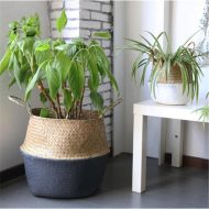 Handmade Rattan Planter or Storage Basket with Handles - Image 12