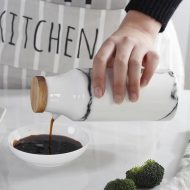 Ceramic Salt and Pepper Shaker + Oil and Vinegar Bottle Set - Image 3