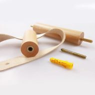 Leatherette and Oak Toilet Paper Holder - Image 3