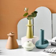 Astro Morandi Ceramic Vase Accents - Image 2