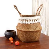 Boho Seagrass Wicker Basket - Image 4