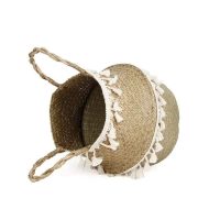Boho Seagrass Wicker Basket - Image 8