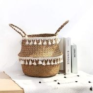 Boho Seagrass Wicker Basket - Image 7