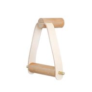 Leatherette and Oak Toilet Paper Holder - Image 4