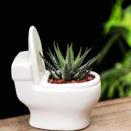 Handmade Ceramic Toilet Succulent Planter - Image 2