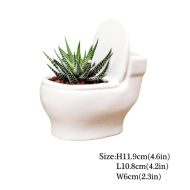Handmade Ceramic Toilet Succulent Planter - Image 7