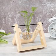 Glass Propagation Vase with A-Frame Wooden Stand - Image 8