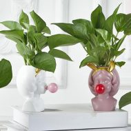Bubble-Blowing Babe Bust Planter Vase - Image 7