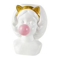 Bubble-Blowing Babe Bust Planter Vase - Image 8