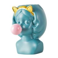 Bubble-Blowing Babe Bust Planter Vase - Image 9