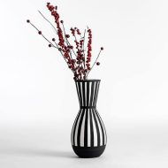 Scandi White & Black Ceramic Vase - Image 4