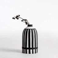 Scandi White & Black Ceramic Vase - Image 3