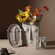 Abstract Face Ceramic Vase - Image 2