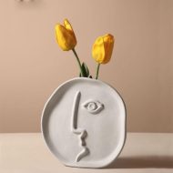 Abstract Face Ceramic Vase - Image 4
