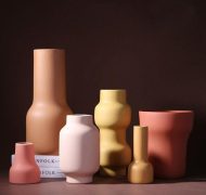 Warm Berry Palette Ceramic Flower Vase - Image 2