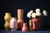 Warm Berry Palette Ceramic Flower Vase - Image 4