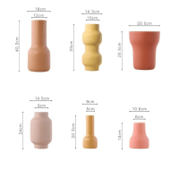 Warm Berry Palette Ceramic Flower Vase - Image 20