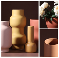 Warm Berry Palette Ceramic Flower Vase - Image 10