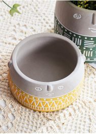 Native Tribal Pattern Ceramic Face Planter - Image 10