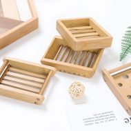 Natural Bamboo Soap Dish - Image 2