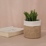 Rustic Cloth Planter Basket - Image 12