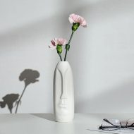 Abstract Long Face Ceramic Vase - Image 10