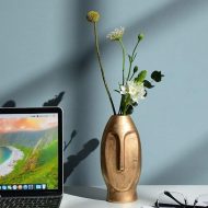 Abstract Long Face Ceramic Vase - Image 14