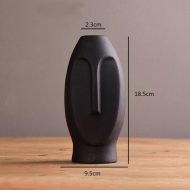 Abstract Long Face Ceramic Vase - Image 13
