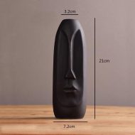 Abstract Long Face Ceramic Vase - Image 16