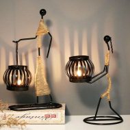 Abstract Figurine Metal Candle Holder - Image 5