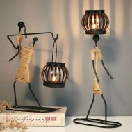 Abstract Figurine Metal Candle Holder - Image 3