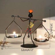 Abstract Figurine Metal Candle Holder - Image 24