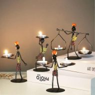 Abstract Figurine Metal Candle Holder - Image 2