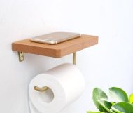 Multipurpose Wooden Toilet Roll Holder - Image 2