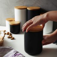 Bamboo & Ceramic Storage Containers - Image 4