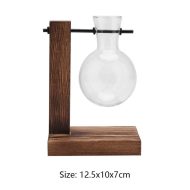 Glass Propagation Vase with Vertical Wooden Stand - Image 8