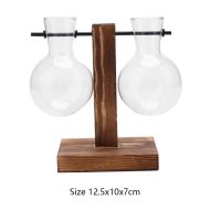 Glass Propagation Vase with Vertical Wooden Stand - Image 13