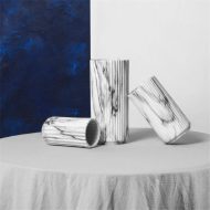 Textured Marble Flower Vase