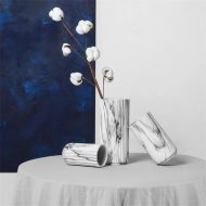 Textured Marble Flower Vase - Image 2