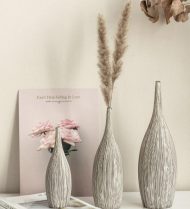 Natural Etch Ceramic Vases - Image 2